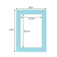 thumbnail image 3 of Aqua Blue Acid Free 28x40 Picture Frame Mats with White Core Bevel Cut for 24x36 Pictures - Fits, 3 of 3