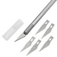 thumbnail image 3 of 1Set Non-Slip Metal Scalpel Knife Tools Kit Cutter Engraving Craft knives Blades Mobile Phone PCB DIY Repair Hand Tools red, 3 of 6