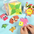 thumbnail image 5 of Libro de recortes de papel de origami con 108 hojas de dibujos animados de animales, rompecabezas de recortes de papel para niños, juguetes educativos de aprendizaje temprano, regalos, 5 of 5