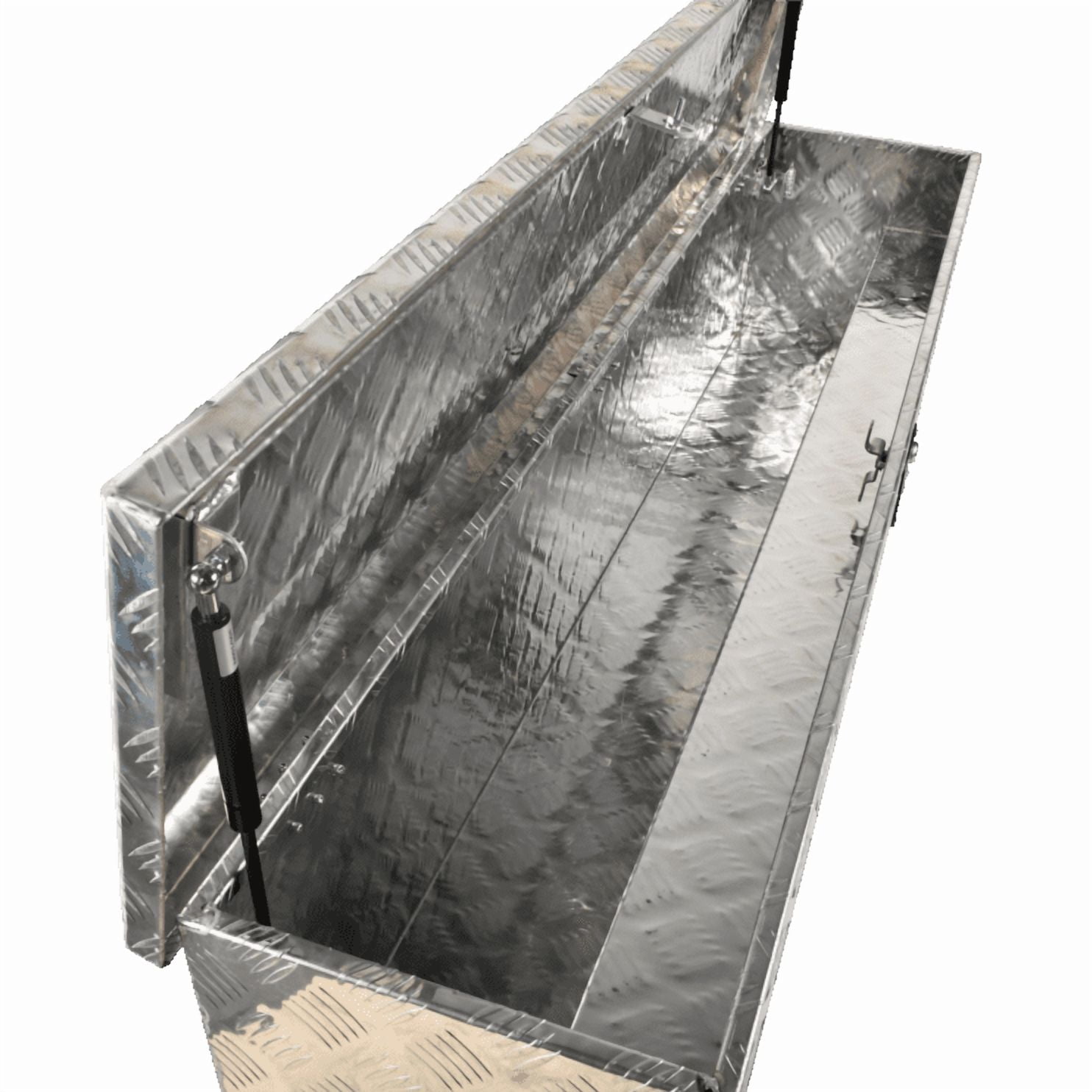‎60"x8"x14" Aluminum Side Tool Box for Truck Pickup Trailer Storage Bed Silver