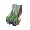 thumbnail image 4 of Landscape Soft Flannel Fleece Blanket, Road Trip Concept with Calming Green Forest Mountains and Sunrise Horizon Scenery, Cozy Plush for Indoor and Outdoor Use, 70" x 90", Multicolor, by Ambesonne, 4 of 6