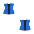 thumbnail image 1 of Guardurnaity Entrenador de cintura de 3 filas para niñas, chaleco de realce para banquete, Control del vientre, corsé de modelado adelgazante, Azul S 2piezas, 1 of 6