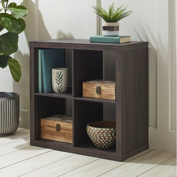 Better Homes & Gardens 4 Cube Storage Organizer, Tobacco Oak