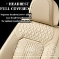 thumbnail image 2 of Coverado Car Seat Covers, Waterproof Faux Leather Front Seat Protectors, Universal fit Most Cars, Suvs, Pickup Trucks, Beige, 2 of 5