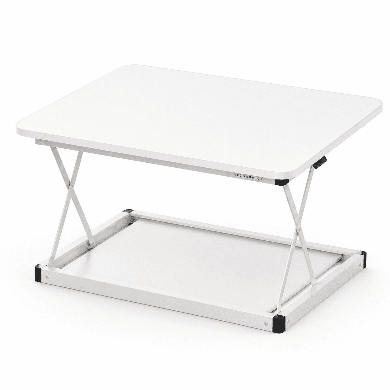 Uncaged Ergonomics CHANGEdesk Mini Compact Standing Desk Converter 27.5 x 19.5 in. 4 Heights Fully Assembled White