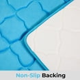 thumbnail image 4 of 2 Piece Geometric Design Solid Color Memory Foam Rug Set Non-Slip PVC Backing, 4 of 7