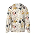 thumbnail image 2 of Uemuo Cartoon Chickens Pattern Women's Full Zip UPF 50+ Sun Protection Hoodie Jacket Long Sleeve Sun Shirt Hiking Outdoor Performance with Pockets-XX-Large, 2 of 9