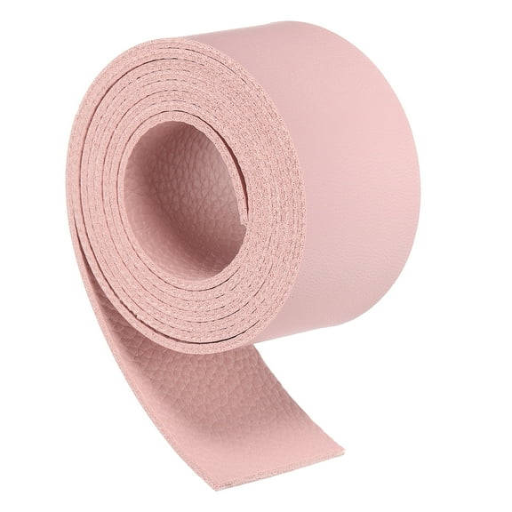 Leather Straps, 1.2 Inch Wide 39 Inch Long Flat Leather Strips Cord, Pink
