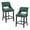 Dark Green-Black Curved Legs, variant on CRERIYO 26" Bar Stool Set of 1 with H-Shaped Legs, Upholstered Comfort Counter Height Stool with Black Curved Footrest, Modern Counter Stools for Kitchen Island, Darkgreen