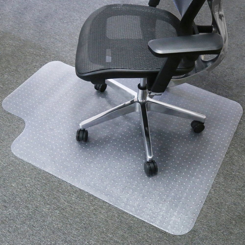 Zimtown PVC Carpet Chair Mats,for Carpeted Floors with Lip, Transparent