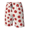 thumbnail image 6 of Uemuo Abstract Red Polka Dot Pattern Men's Swim Trunks Hawaiian Beach Bathing Suit Swimsuits Beach Quick-Dry Shorts with Pockets-X-Large, 6 of 9