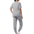 thumbnail image 4 of Shine Up Jogger Sets for Women Sweatsuit 2 Piece Lounge Set Solid Outfits Sets Casual Tracksuits with Pockets, 4 of 7