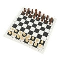 thumbnail image 1 of Roll Up Chess Board Game Set, PU Leather Board Portable Chess Set Educational  for Adults Black,Green, 1 of 7