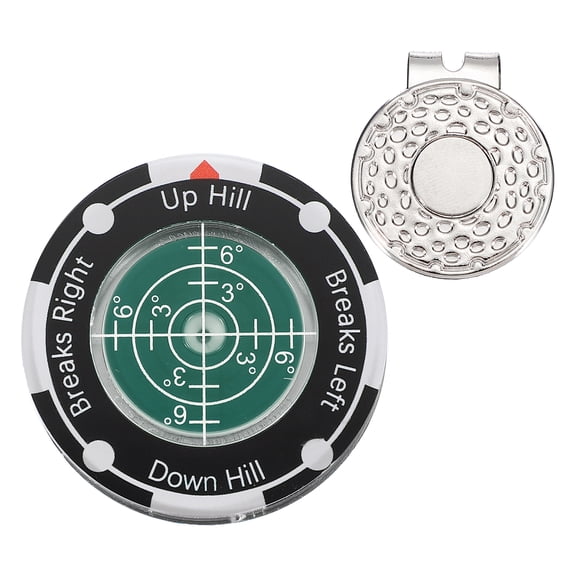 Uxcell Golf Green Reader, Golf Ball Marker with High Precision Green Reading Aid Bubble and Magnetic Cap Clip - Fitting for (Training/Accessories/Gift/Men & Women), Dark Green