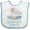 White and Blue, variant on Inktastic My Great Aunt Loves Me Cute Elephants Clouds Moon and Stars Boys or Girls Baby Bib