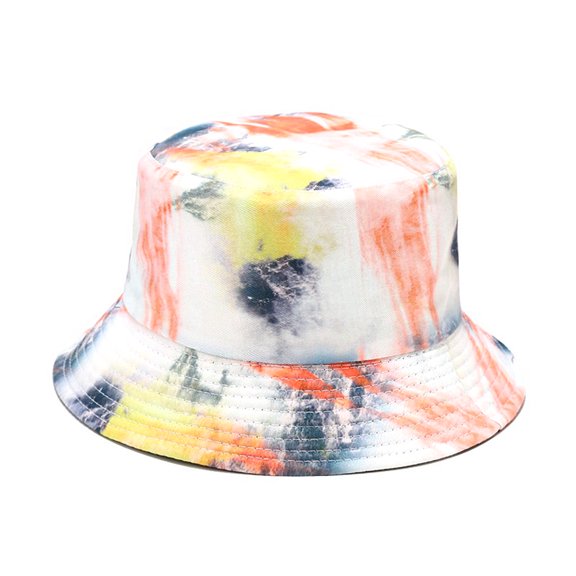 Sun Hat Tie-die Printed Reversible Double-sided Men and Women Bucket Hats for Hunting