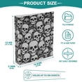 thumbnail image 6 of joogoo Skulls Hardcover 3 Ring Binder 1.5" Round Rings Interior Pockets Binders Organizer 1 Pack, 6 of 9