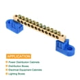 thumbnail image 5 of Unique Bargains Terminal Ground Bar Screw Block Barrier Brass 12 Positions Blue, 5 of 5
