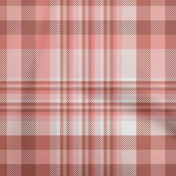oneOone Cotton Poplin Medium Pink Fabric Plaid Sewing Craft Projects Fabric Prints By Yard 56 Inch Wide