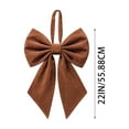 thumbnail image 2 of 16" Christmas Tree Topper Bow, Large Bow for Decor, Birthday Party Backdrop, Ribbon Hanging Decor for Christmas Room Backdrop Wedding Party Coquette Room Decorations (Brown,Velvet), 2 of 4