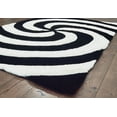 thumbnail image 4 of United Weavers Veria Agba Shag Black Hand Carved Polyester Area Rug, 4 of 5