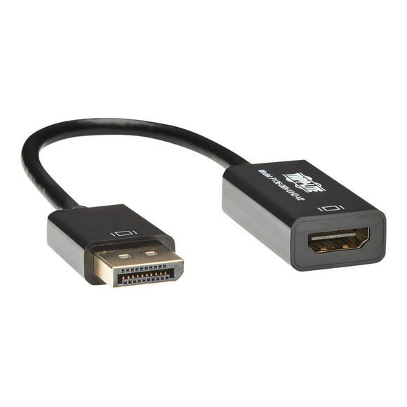 Tripp Lite 6in DisplayPort to HDMI Adapter Converter 4K x 2K @ 24/30Hz Active UHD DP to HDMI M/F DPort 1.2 6" - Video / audio adapter - HDMI, DisplayPort male to HDMI female - 6 in - black - 4K support
