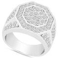 thumbnail image 4 of 3Ct Men's Diamond Hexagon Cluster Ring 10k White Gold, 4 of 4