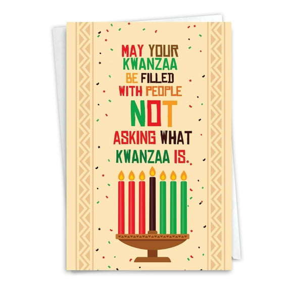 NobleWorks Funny Kwanzaa Greeting Card with 5 x 7 Inch Envelope (1 Card) Someone Who Knows C10137KWG
