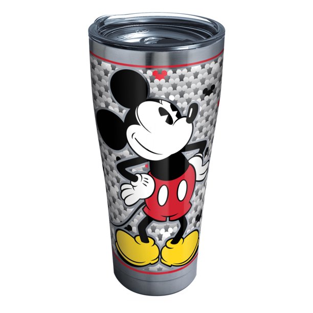 Tervis Triple Walled Disney Mickey Mouse Silver Insulated Tumbler Cup Keeps Drinks Cold & Hot