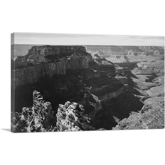 ARTCANVAS Rock Formation - Grand Canyon National Park - Arizona Canvas Art Print by Ansel Adams - Size: 26" x 18" (0.75" Deep)