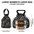 thumbnail image 5 of Halloween Skeleton Ghost Pattern Drawstring Lunch Bag Women - Drawstring Lunch Bag Insulated for Work Office - Stain-Resistant Large Lunchbags for Women with Multi-Pockets, 5 of 6