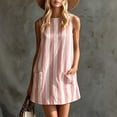 thumbnail image 3 of Iyufng Womens Summer Striped Tank Dresses with Pockets, 3 of 7