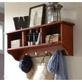 thumbnail image 2 of Alaterre Furniture Shaker Cottage Wall Mounted Coat Hooks with 3 Cubbies, Cherry, 2 of 2