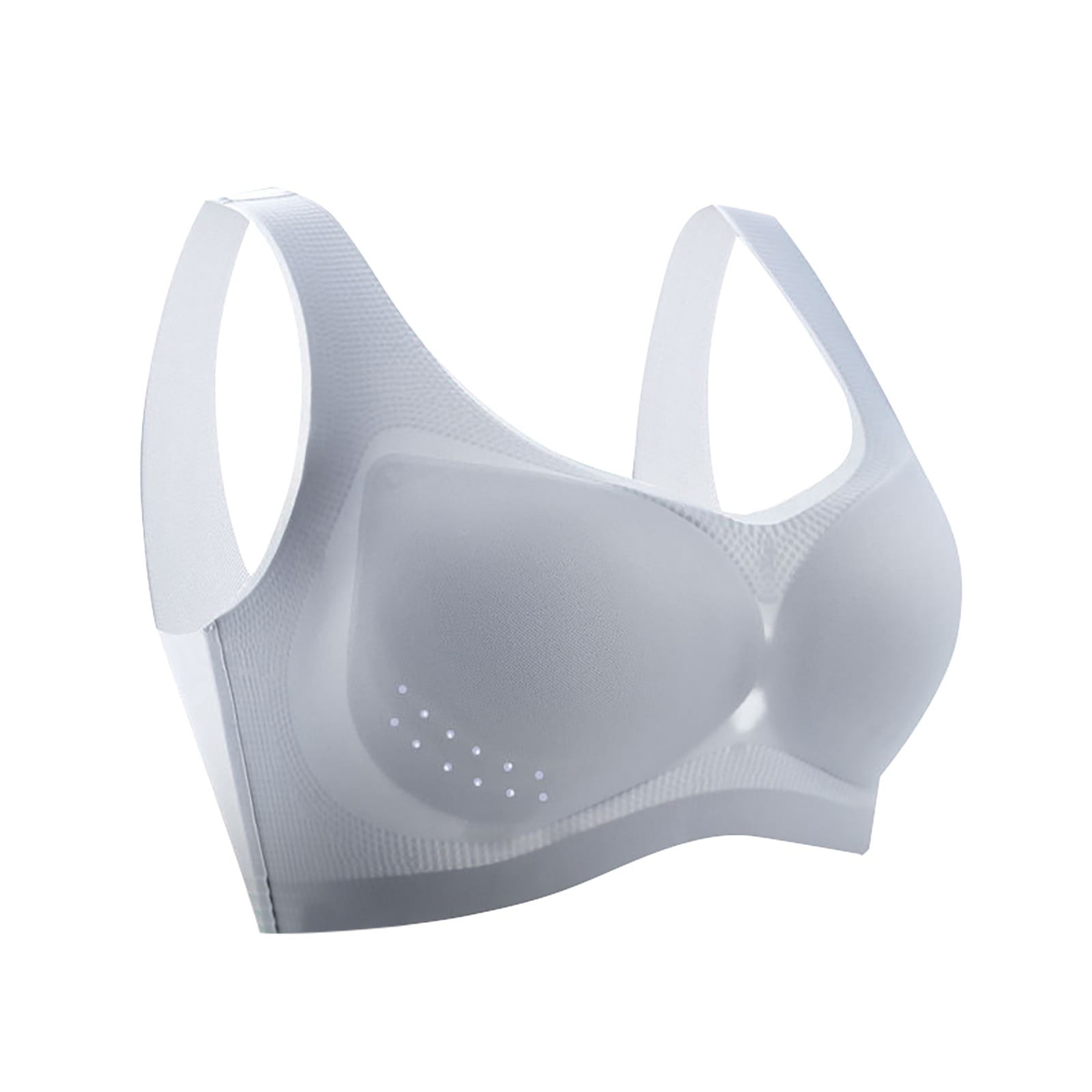 TQWQT Bras for Women Full Coverage Seamless Pullover Bra with Built-In Cups  Wireless Underwear with Removable Pad,Complexion XXL 