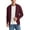 05-Wine Red, variant on Iceglad Mens Full Zip Cardigan Sweaters Relax Fit Lapel Collar Raglan Sleeve Casual Ribbed Sweater