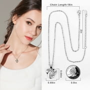 Love Knot Necklaces for Women Sterling Silver Diamond Pendant Necklace, Forever Infinity Silver Necklace For Women(Silver)