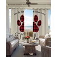 thumbnail image 6 of Buffalo Plaid Paw Blackout Curtains for Bedroom Living Room Darkening Curtains 63 Inches Long Cute Cats Pets Pawprints Farmhouse Retro Window Curtain 2 Panels Set Window Treatment Drapes 52"x63", 6 of 9