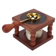 thumbnail image 2 of Wax Sealing Furnace, Slot Design  Thermal Conductivity Sealing Wax Furnace Tool High Temperature Resistance Beech Brass  For Documents, 2 of 8