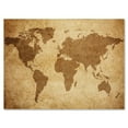 thumbnail image 2 of Designart Ancienne carte du monde V Art mural sur toile, 2 of 4