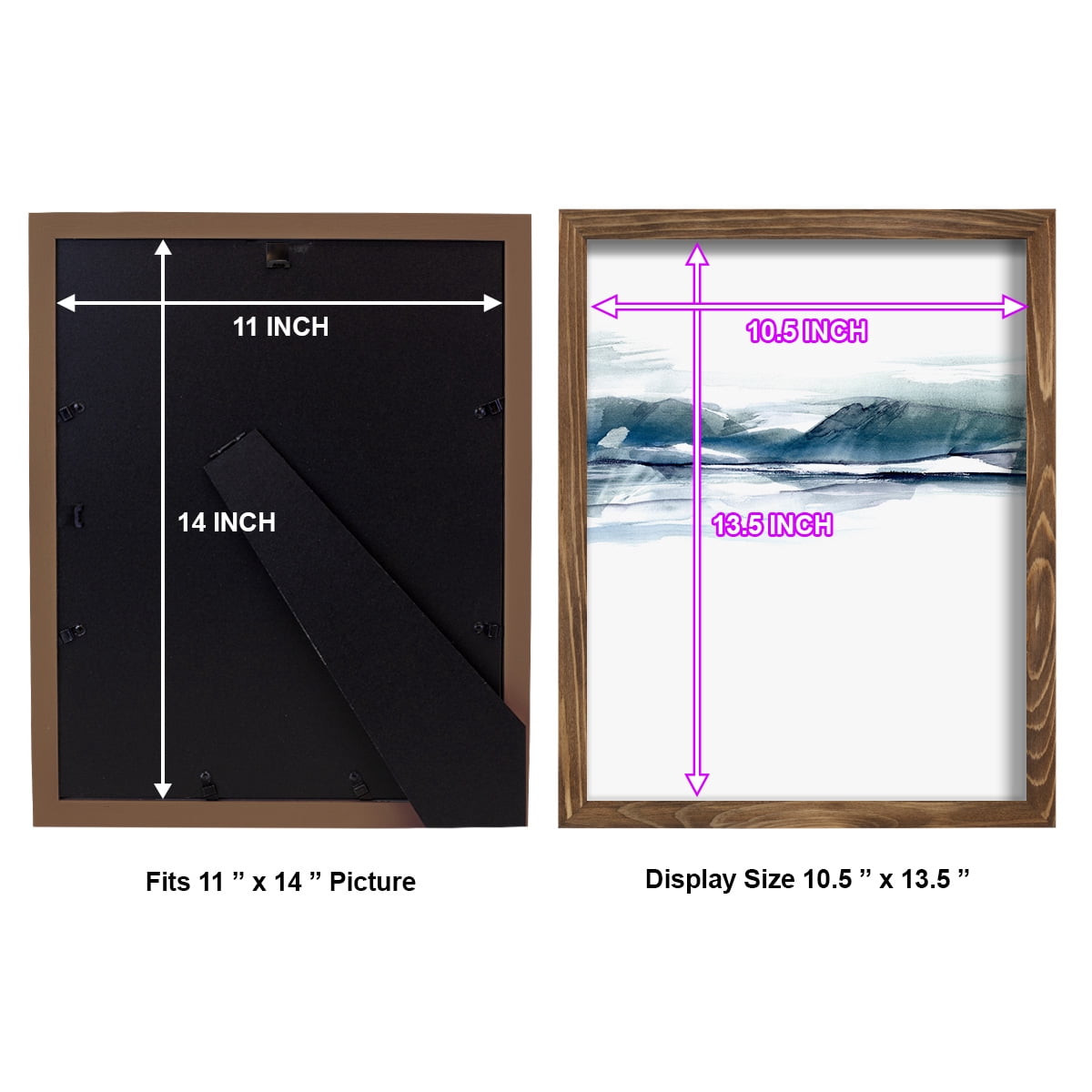 Stark Horizon I - Framed Print w/glass - Walnut