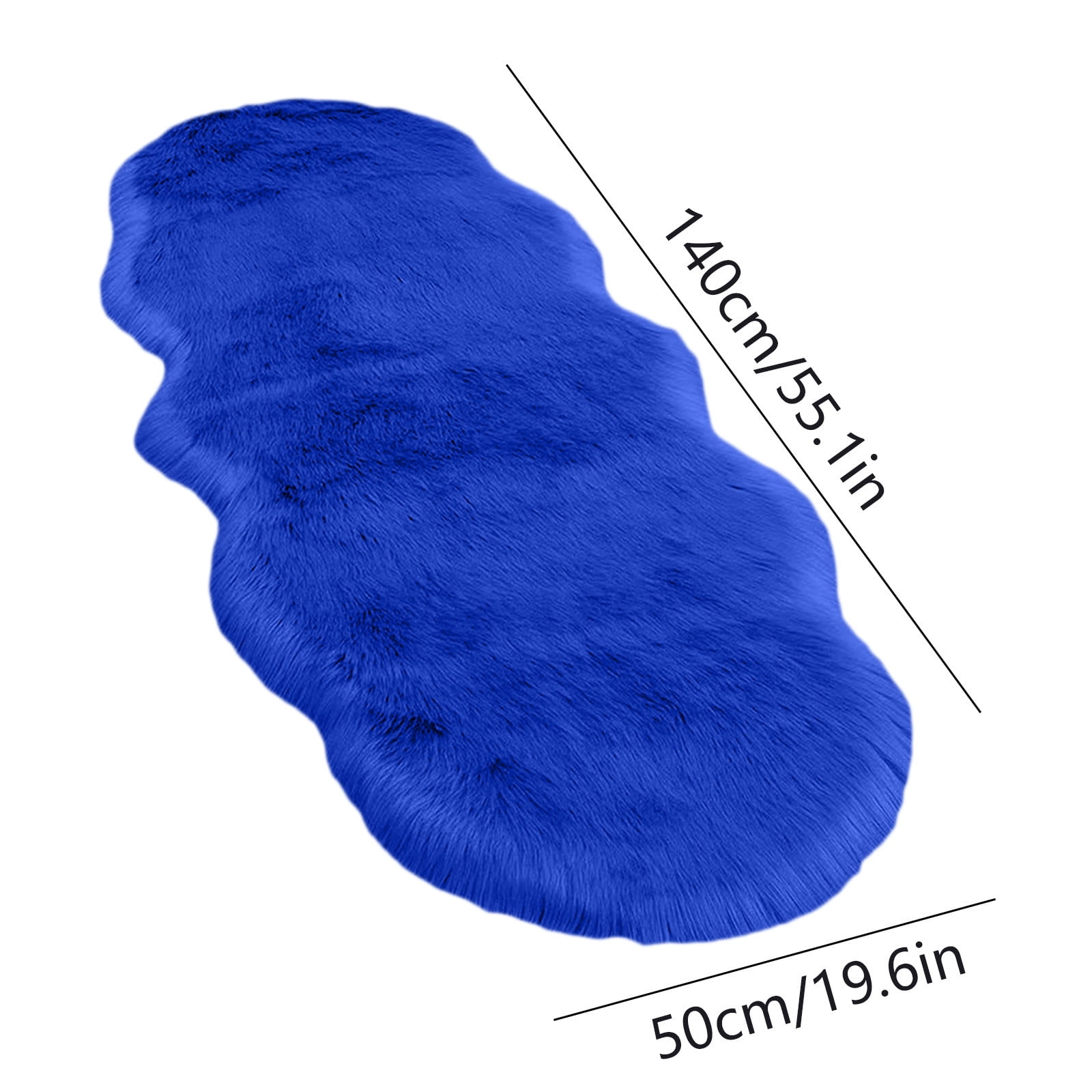 Meitianfacai 55in Extra Large Plush Rug, Ultra Soft Non-Slip Bathroom Carpet & Bedroom Rug, Machine Washable Water Absorbent Floor Mat, 15.6x55.1 Inch(Blue)