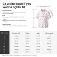 thumbnail image 5 of Gukieu Animal Pink Color Paw Print Men's Short-sleeved Shirts, Button-down Pocket Shirts, T-shirts, Beach Vacation Travel Summer Clothing-Large, 5 of 5