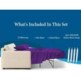 thumbnail image 3 of Sleeper Sofa Bed Sheet Set 4 PC's Sleeper Sofa Sheet Set 100% Pure Egyptian Cotton, 500 Thread Count [Twin Sleeper Sofa Purple Solid] Easily Fits Upto 5" inches Deep Pocket., 3 of 6