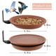 thumbnail image 5 of Comederos para pájaros en cubierta Baño para pájaros con montaje en cubierta desmontable - Comedero para pájaros con riel de plataforma perfecto para atraer pájaros Rojo Verde, 5 of 5