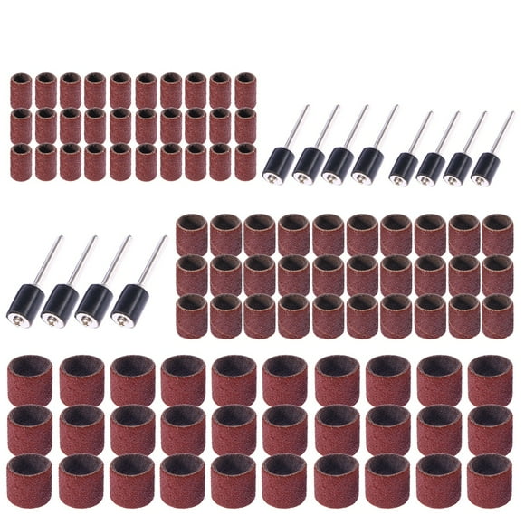 Ensemble de 102 Bandes de Tambour de Ponçage, Embouts pour Kit de Perçage à Ongles, Outils Rotatifs Proxxon Foredom, 80 Gravillons