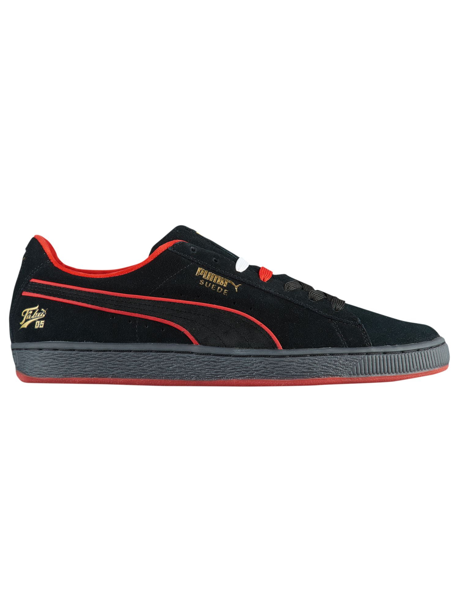 puma suede red and gold