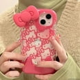 thumbnail image 2 of Funda de teléfono con dibujos animados en 3D, carcasa trasera suave anticaída, color rosa, Sanrio, Hello Kitty, para iPhone 14, 13, 12, 11 Pro Max, 14 Pro, Y2k, regalo para niña Fivean unisex, 2 of 2