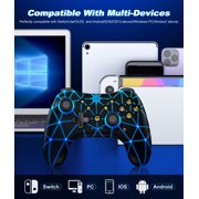Switch Controller, Daenfyy Wireless Switch Controller Compatible with Switch Controller/Switch Lite/OLED, Wireless Switch Controllers Work with iOS/Android/PC with Light, Programmable, TURBO & Wakeup