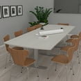thumbnail image 2 of 10 Person Arc Rectangle Powered Modular Conference Table Metal T Bases, 2 of 6