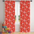 thumbnail image 5 of Blackout Kids Curtains,Red Christmas Text and Snowflake Pattern Childrens Insulated Curtains Set Of 2,Bedroom Essentials,Toddler Room Decor 42"x84", 5 of 5